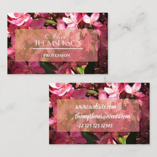 Spring Blossom Custom Visitekaartje (Voorkant / Achterkant)