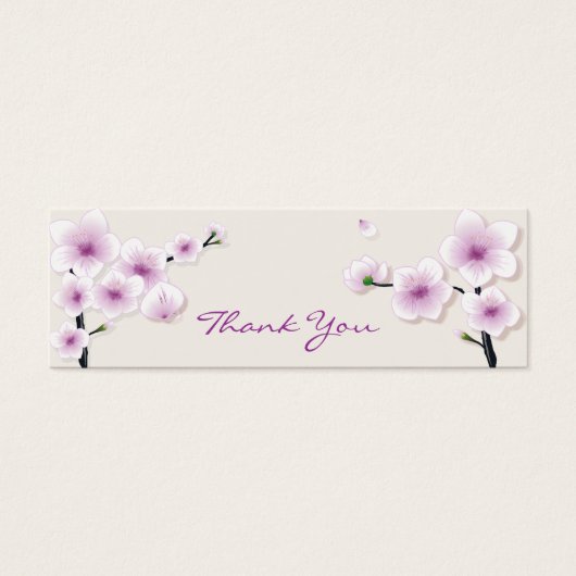 Spring Blossom Dank u Label Mini Visitekaartjes (Voorkant)