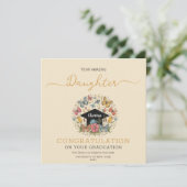 Spring Blossom Dochter Gefeliciteerd Afstuderen Ka Kaart (Staand voorkant)