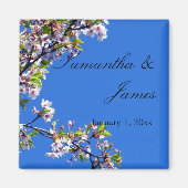 Spring Blossom en Sky Personal Wedding Magneet (Voorkant)