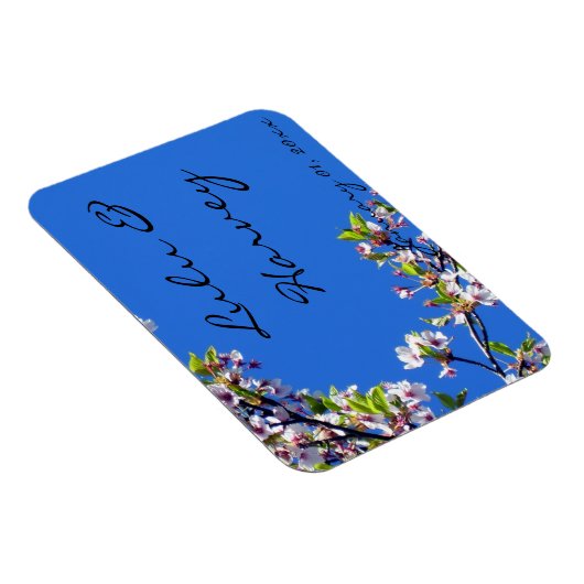 Spring Blossom en Sky Personal Wedding Magneet (Rechterzijde)
