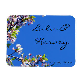 Spring Blossom en Sky Personal Wedding Magneet
