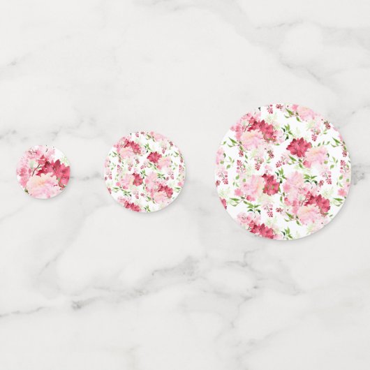 Spring Blossom Floral Baby shower Confetti (Achterkanten)