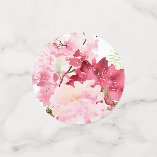 Spring Blossom Floral Baby shower Confetti (Kleine voorkant)