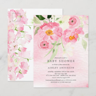 Spring Blossom Floral Baby shower Invitation Briefkaart