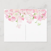 Spring Blossom Floral Baby shower Invitation Briefkaart (Achterkant)