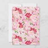 Spring Blossom Floral Baby shower Invitation Kaart (Achterkant)