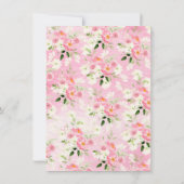 Spring Blossom Floral Baby shower Invitation Kaart (Achterkant)