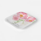 Spring Blossom Floral Baby shower Paper Borden Papieren Bordje (Gebogen)