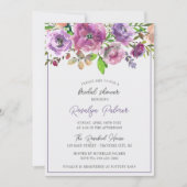 Spring Blossom Floral Paars Peach Vrijgezellenfees Kaart (Voorkant)