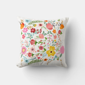 Spring Blossom Floral Throw Pillow Kussen