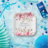 Spring Blossom Floral Vrijgezellenfeest Paper Bord (Feest)