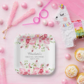 Spring Blossom Floral Vrijgezellenfeest Paper Bord (Feest)