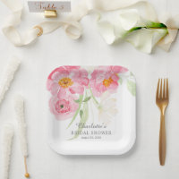 Spring Blossom Floral Vrijgezellenfeest Paper Bord