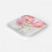 Spring Blossom Floral Vrijgezellenfeest Paper Bord (Gebogen)