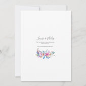 Spring Blossom Floral Wedding Invitation Kaart (Achterkant)