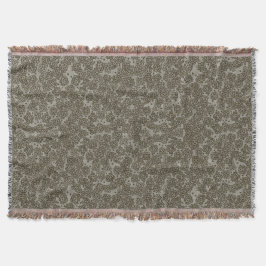 Spring Blossom, grijswaardenpatroon, bloempatroon Deken