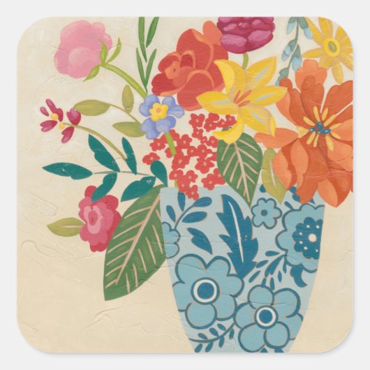 Spring Blossom I Vierkante Sticker (Voorkant)