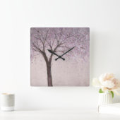 Spring Blossom II Vierkante Klok (Huis)