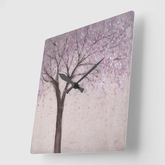 Spring Blossom II Vierkante Klok (Hoek)