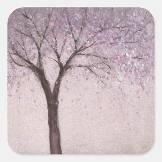 Spring Blossom II Vierkante Sticker (Voorkant)