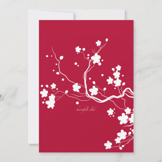 Spring Blossom Invitation Kaart (Achterkant)