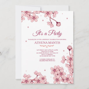 Spring Blossom Invitation Kaart