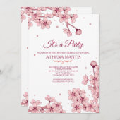 Spring Blossom Invitation Kaart (Voorkant / Achterkant)