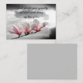 Spring Blossom Magnolia Bedankt Card Notitiekaartje (Voorkant / Achterkant)