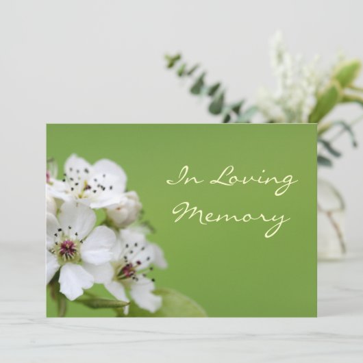 Spring Blossom Memorial Service Kaart (Staand voorkant)