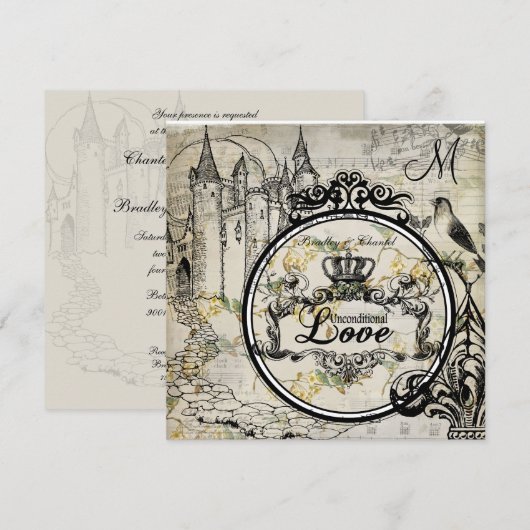 Spring Blossom onvoorwaardelijk Love Wedding Invit Kaart (Voorkant / Achterkant)