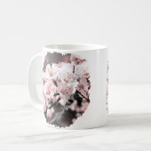 Spring Blossom Ornamental Illustration Pink Koffiemok (Voorkant links)