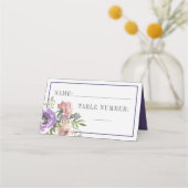 Spring Blossom Paars Peach Floral Wedde Place Plaatskaartje