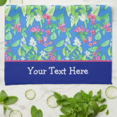 Spring Blossom, Philadelphus en Weigela op Blue Theedoek (Gevouwen)