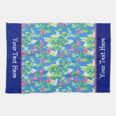 Spring Blossom, Philadelphus en Weigela op Blue Theedoek (Horizontaal)