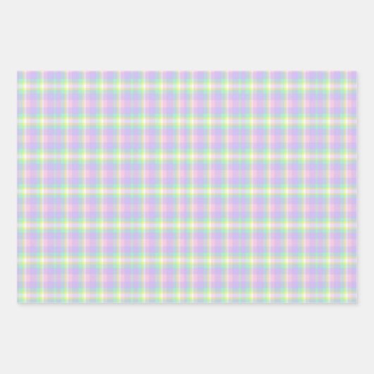 Spring Blossom Plaid Inpakpapier Vel (Voorkant 3)