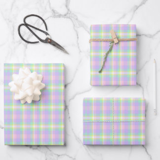 Spring Blossom Plaid Inpakpapier Vel