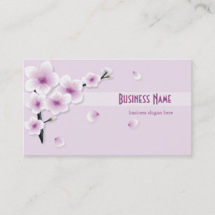 Spring Blossom Purple Flowers Business Visitekaartje