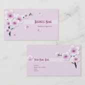 Spring Blossom Purple Flowers Business Visitekaartje (Voorkant / Achterkant)