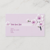 Spring Blossom Purple Flowers Business Visitekaartje (Achterkant)