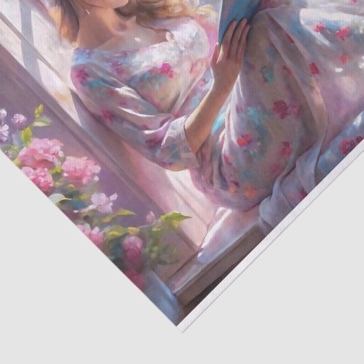 Spring Blossom Reader Romantische Bloemen Decoupag Tissuepapier (Detail)