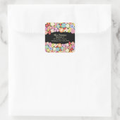Spring Blossom Return Address Labkers Vierkante Sticker (Tas)