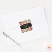 Spring Blossom Return Address Labkers Vierkante Sticker (Envelop)