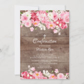 Spring Blossom Rustic Floral Bevestiging Kaart (Voorkant)
