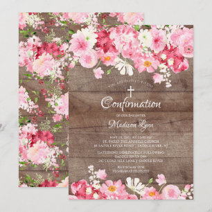 Spring Blossom Rustic Floral Bevestiging Kaart