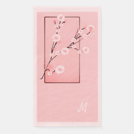 Spring Blossom - Sakura-monogrammed Servet (Voorkant)