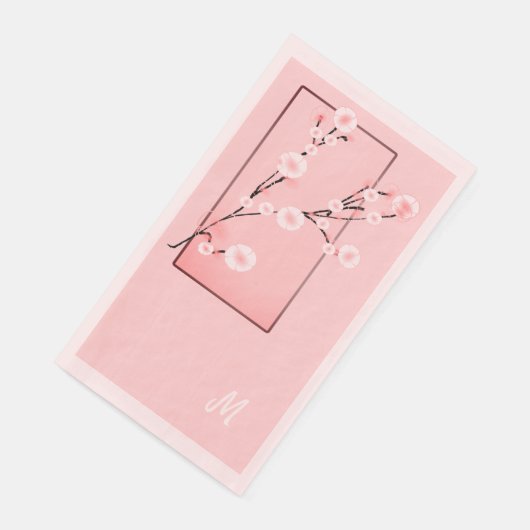Spring Blossom - Sakura-monogrammed Servet (Hoek)