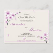 Spring Blossom Save the Date Wedding Aankondiging (Achterkant)