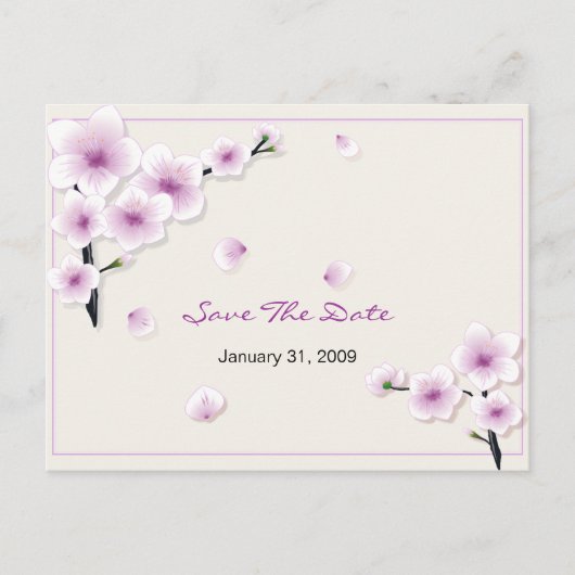 Spring Blossom Save the Date Wedding Aankondiging (Voorkant)