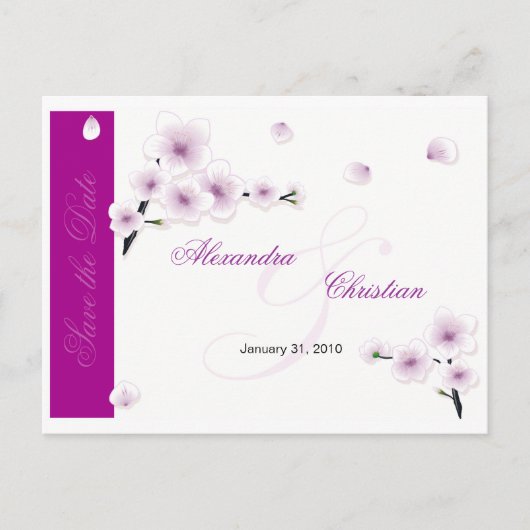 Spring Blossom Save the Date Wedding Aankondiging (Voorkant)